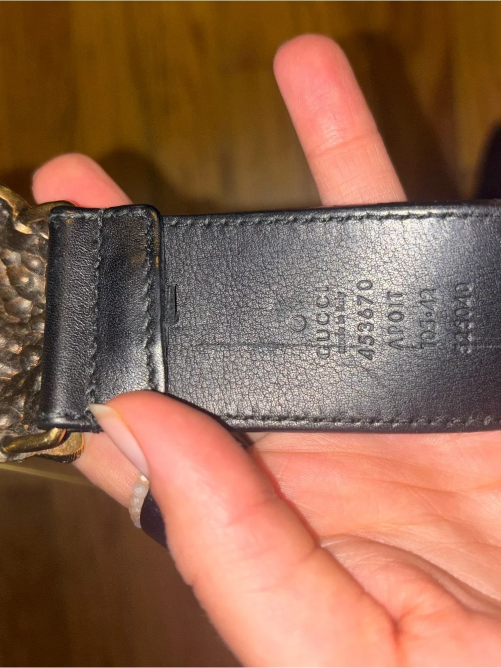 Gucci Black Leather Belt with Jeweled Jaguar Buckle